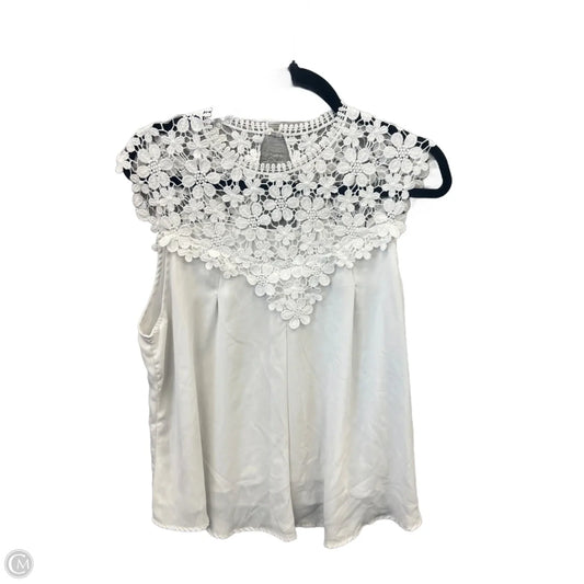 Top Sleeveless By Clothes Mentor In White, Size: Xl