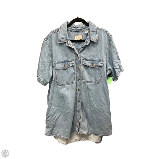 Dress Casual Short By Universal Thread In Blue Denim, Size: Xl