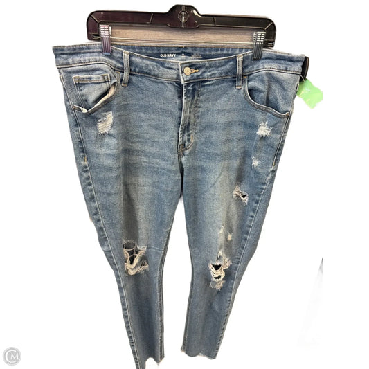 Jeans Skinny By Old Navy In Blue Denim, Size: 16