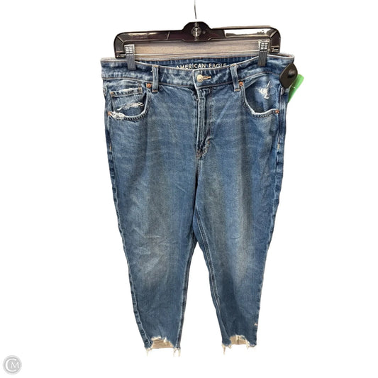 Jeans Straight By American Eagle In Blue Denim, Size: 12