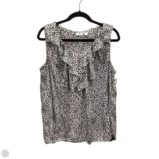 Blouse Sleeveless By Cato In Polkadot Pattern, Size: 1x