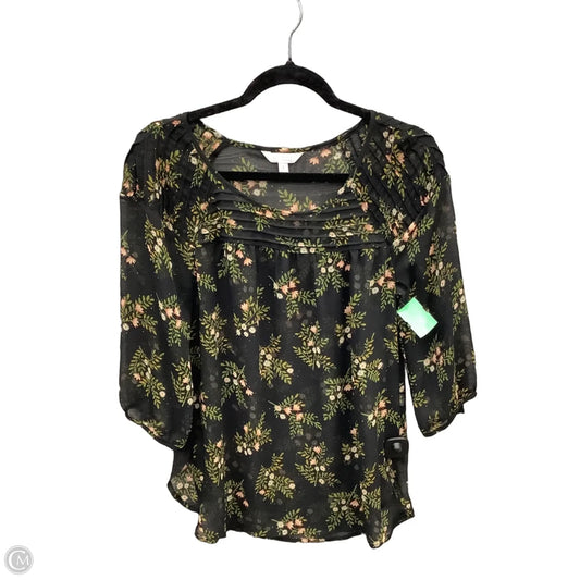Blouse Short Sleeve By Lc Lauren Conrad In Black, Size: S