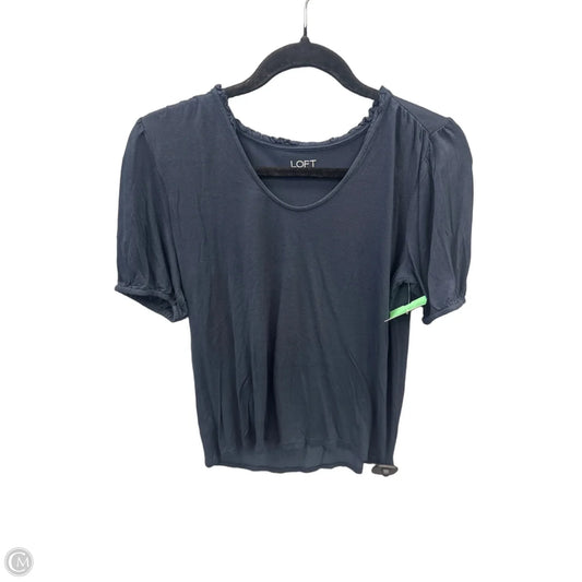 Top Short Sleeve By Loft In Blue, Size: Xs