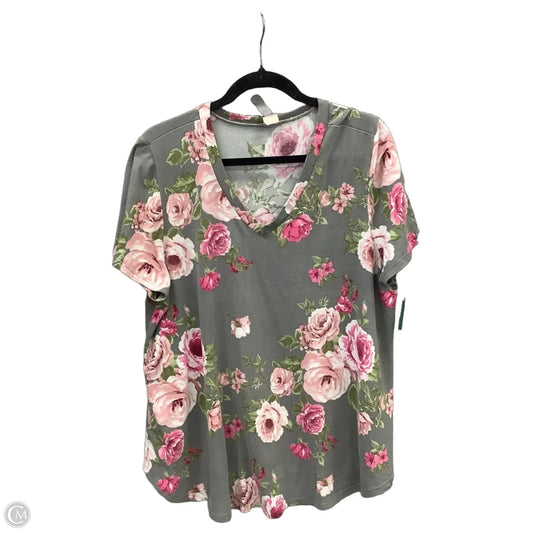 Tunic Short Sleeve By Honeyme In Grey, Size: Xl