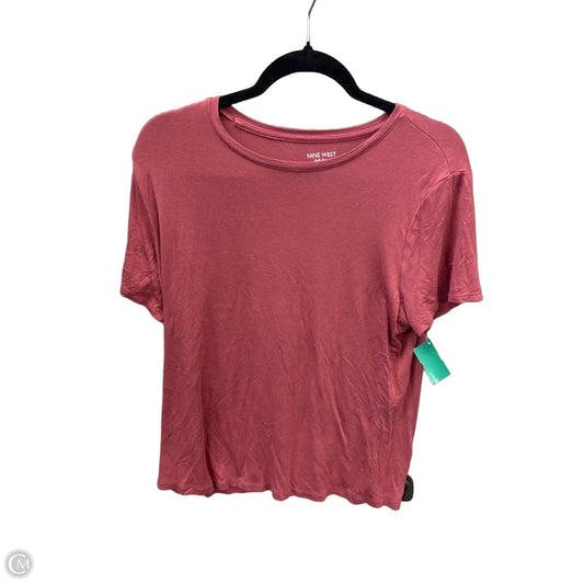 Top Short Sleeve Basic By Nine West In Pink, Size: Xl