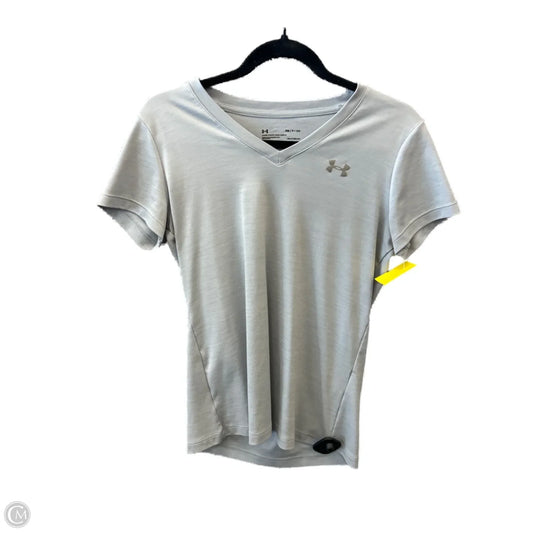 Athletic Top Short Sleeve By Under Armour In Grey, Size: S