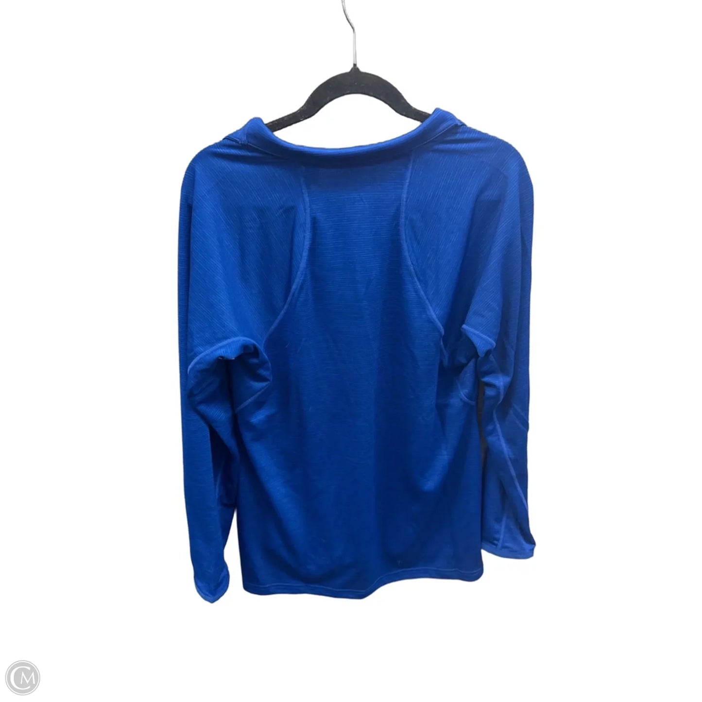 Athletic Top Long Sleeve Collar By Adidas In Blue, Size: Xl