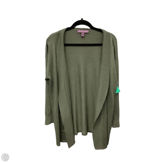 Cardigan By Gloria Vanderbilt In Green, Size: Xxl
