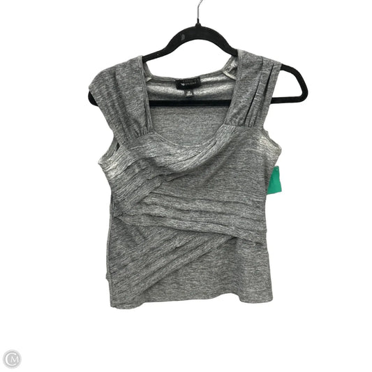 Top Sleeveless By Ab Studio In Grey, Size: Xs