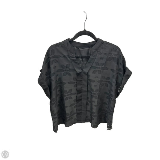 Top Short Sleeve By Shein In Black, Size: 1x