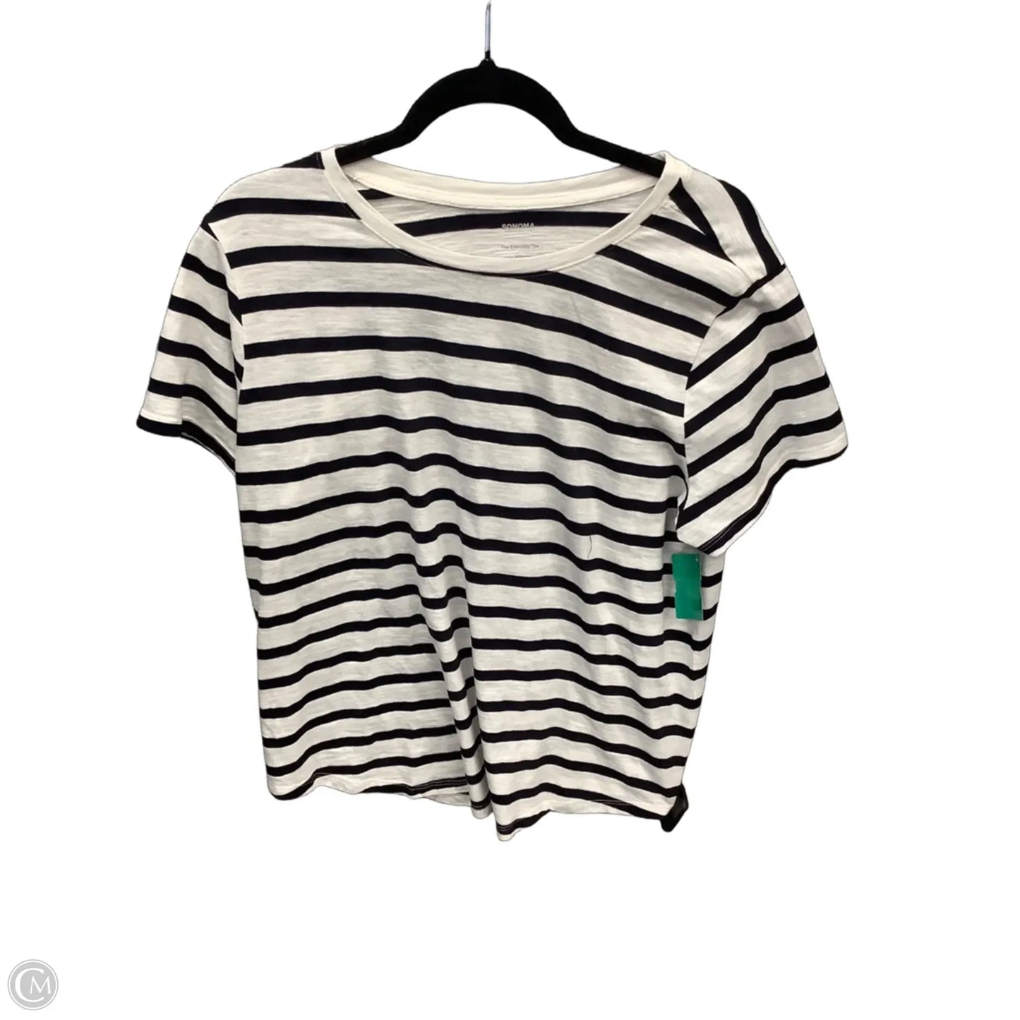 Top Short Sleeve By Sonoma In Striped Pattern, Size: Xl