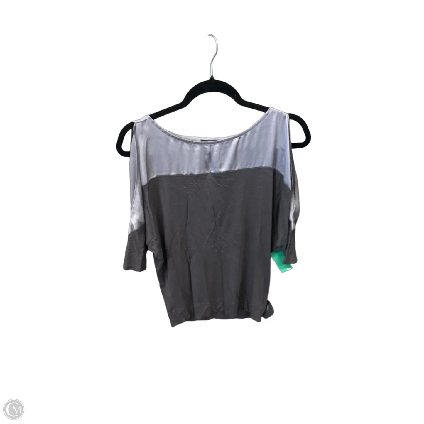 Top Short Sleeve By Express In Black & Grey, Size: Sp