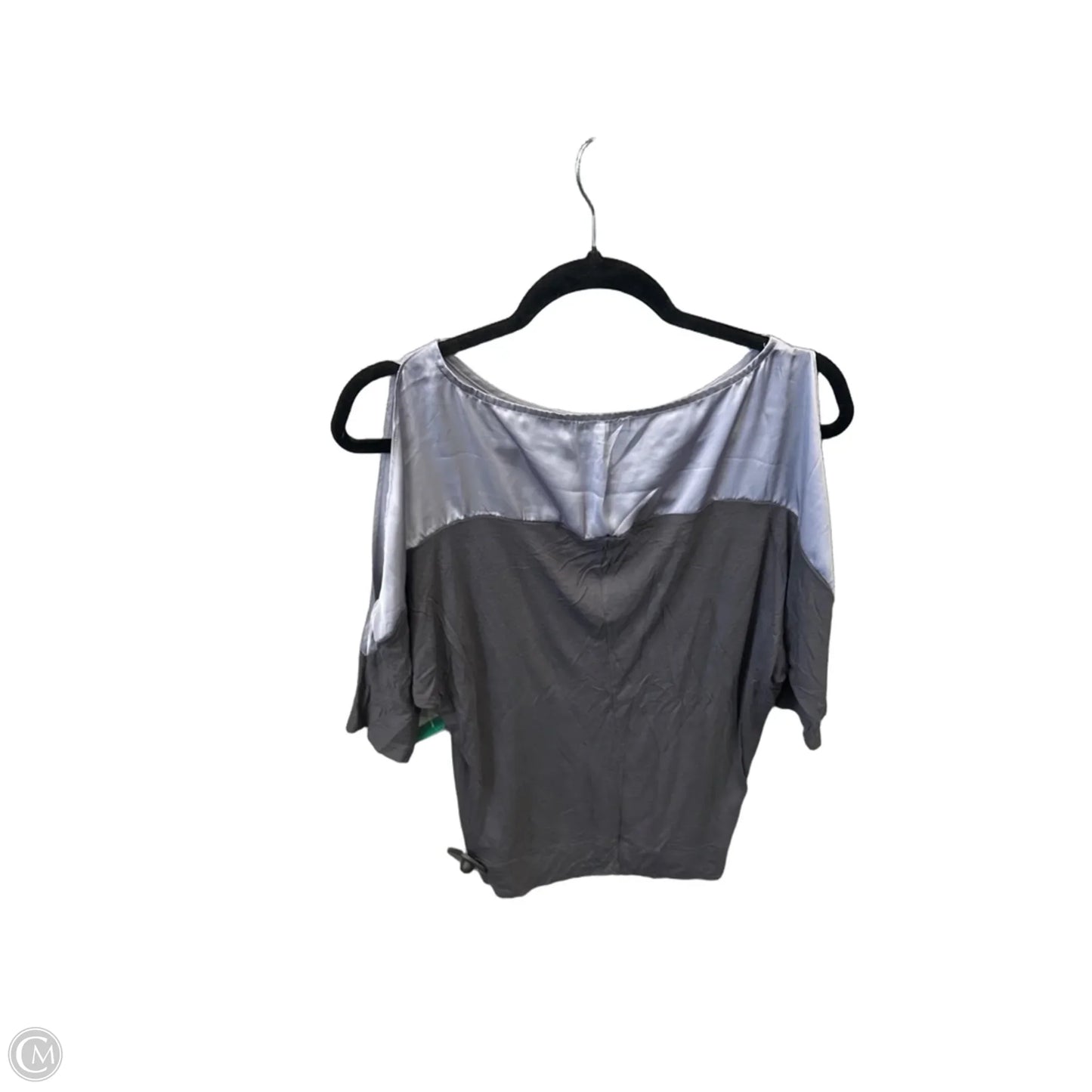 Top Short Sleeve By Express In Black & Grey, Size: Sp