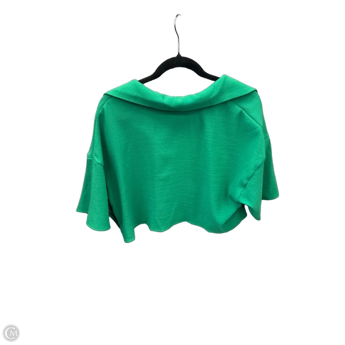 Top Short Sleeve By Shein In Green, Size: M