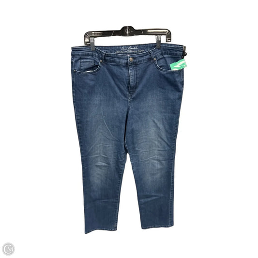 Jeans Straight By Gloria Vanderbilt In Blue Denim, Size: 16