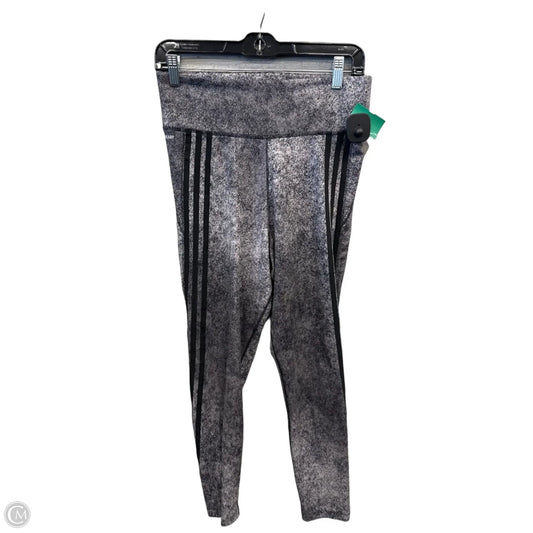 Athletic Leggings By Adidas In Grey, Size: M