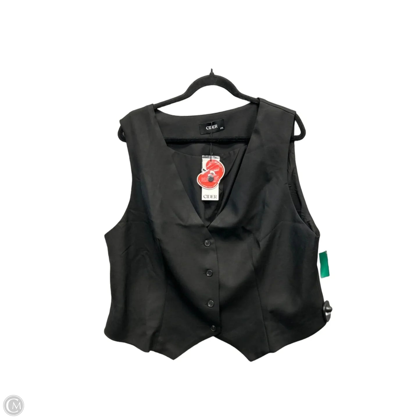 Vest Other By Cider In Black, Size: 2x