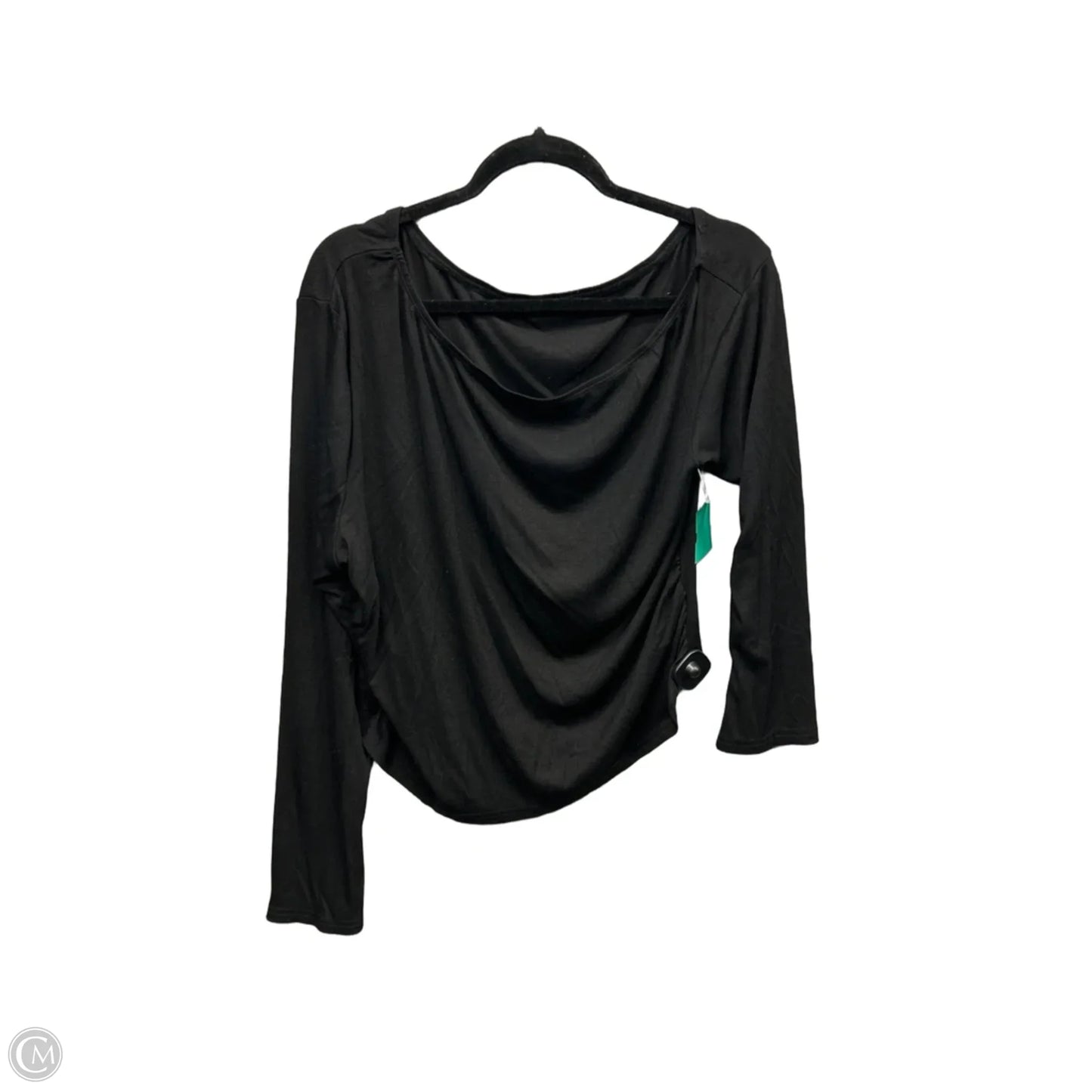 Top Long Sleeve By Cider In Black, Size: 2x
