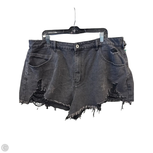 Shorts By Cider In Black Denim, Size: 20