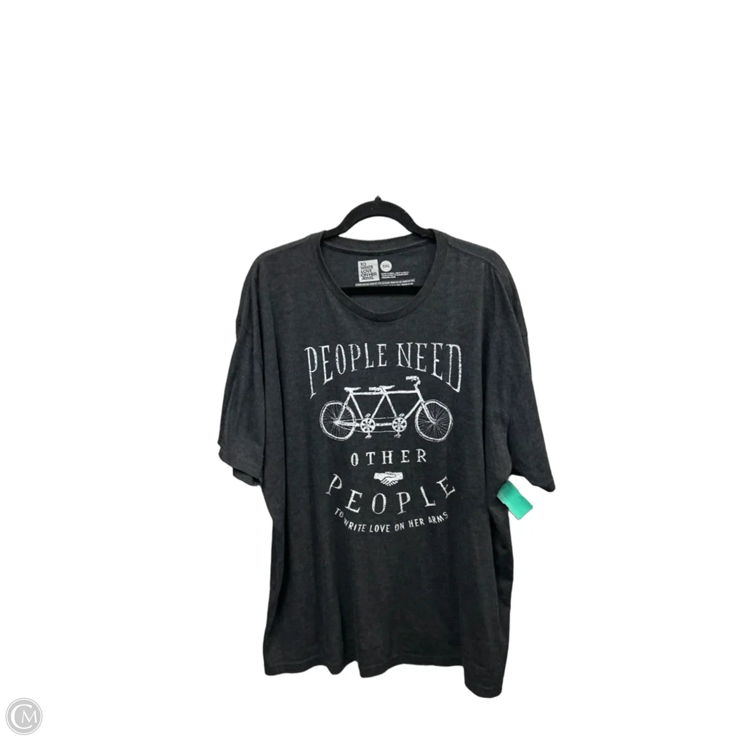 Top Short Sleeve By Clothes Mentor In Grey, Size: 3x