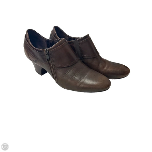 Boots Ankle Heels By Born In Brown, Size: 9