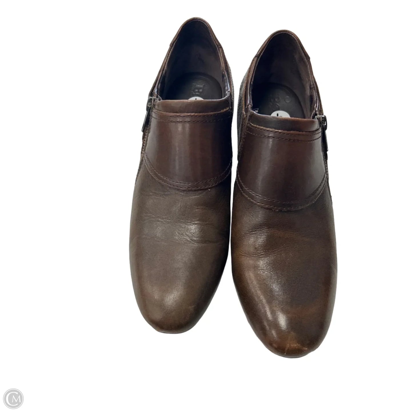 Boots Ankle Heels By Born In Brown, Size: 9