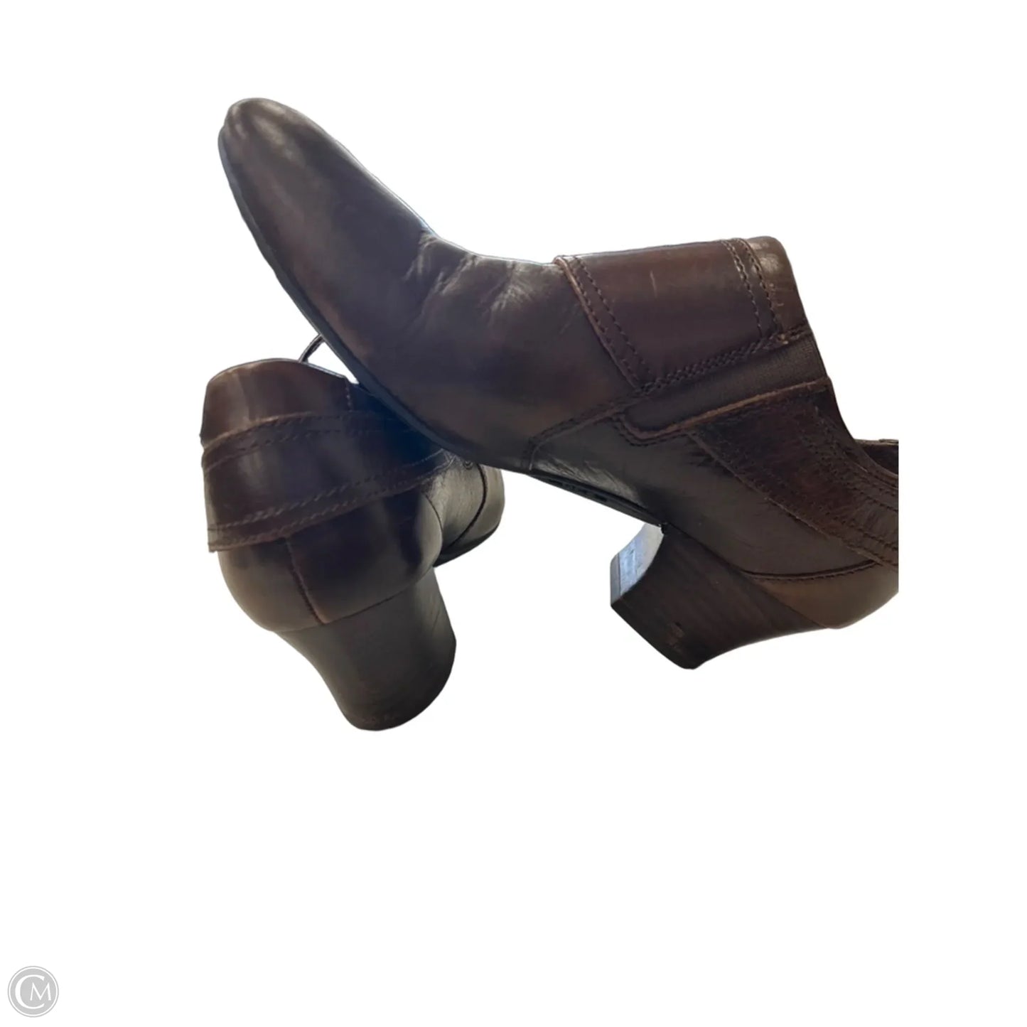 Boots Ankle Heels By Born In Brown, Size: 9