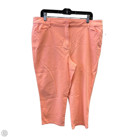 Capris By Chicos In Orange, Size: 14