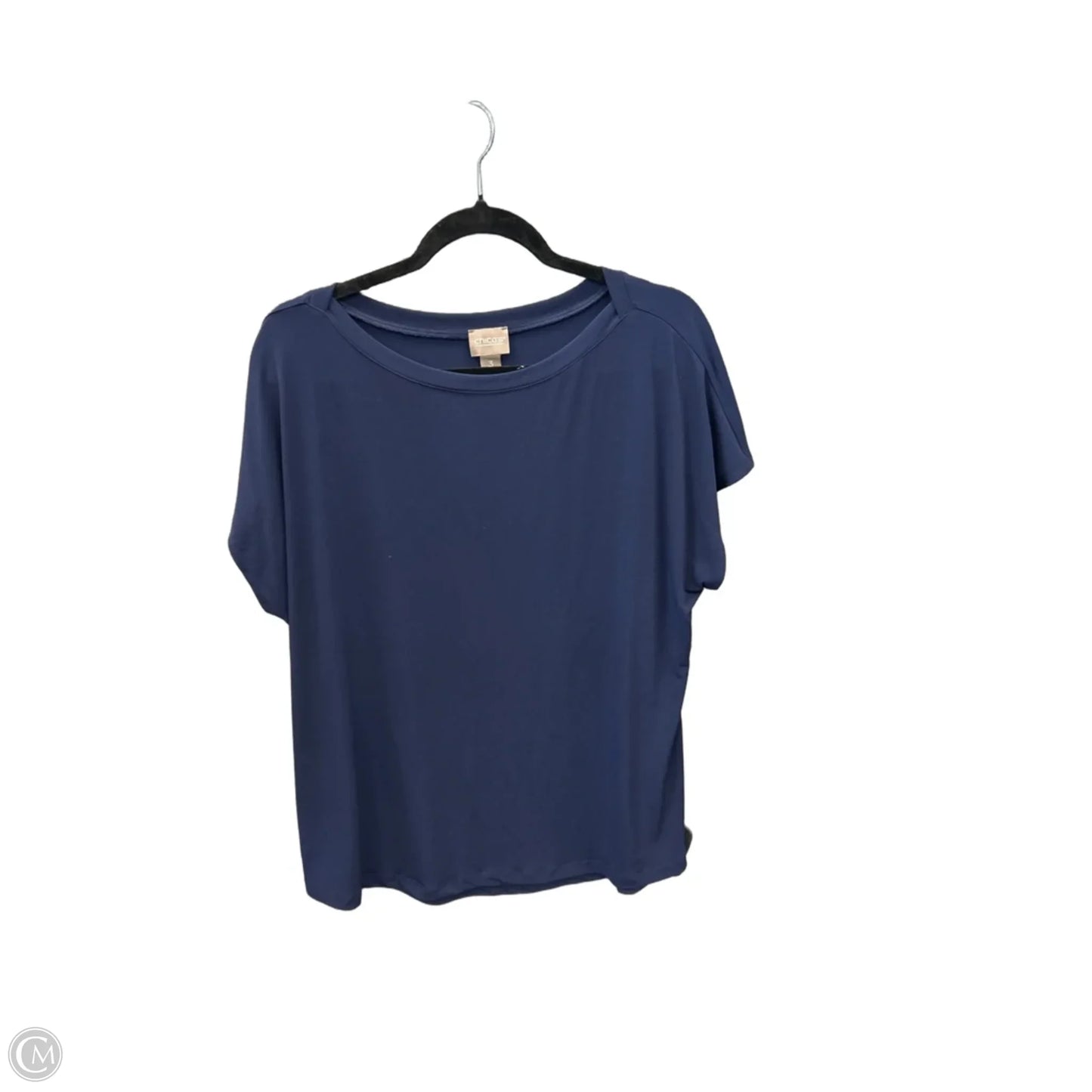 Top Short Sleeve By Chicos In Blue, Size: Xl