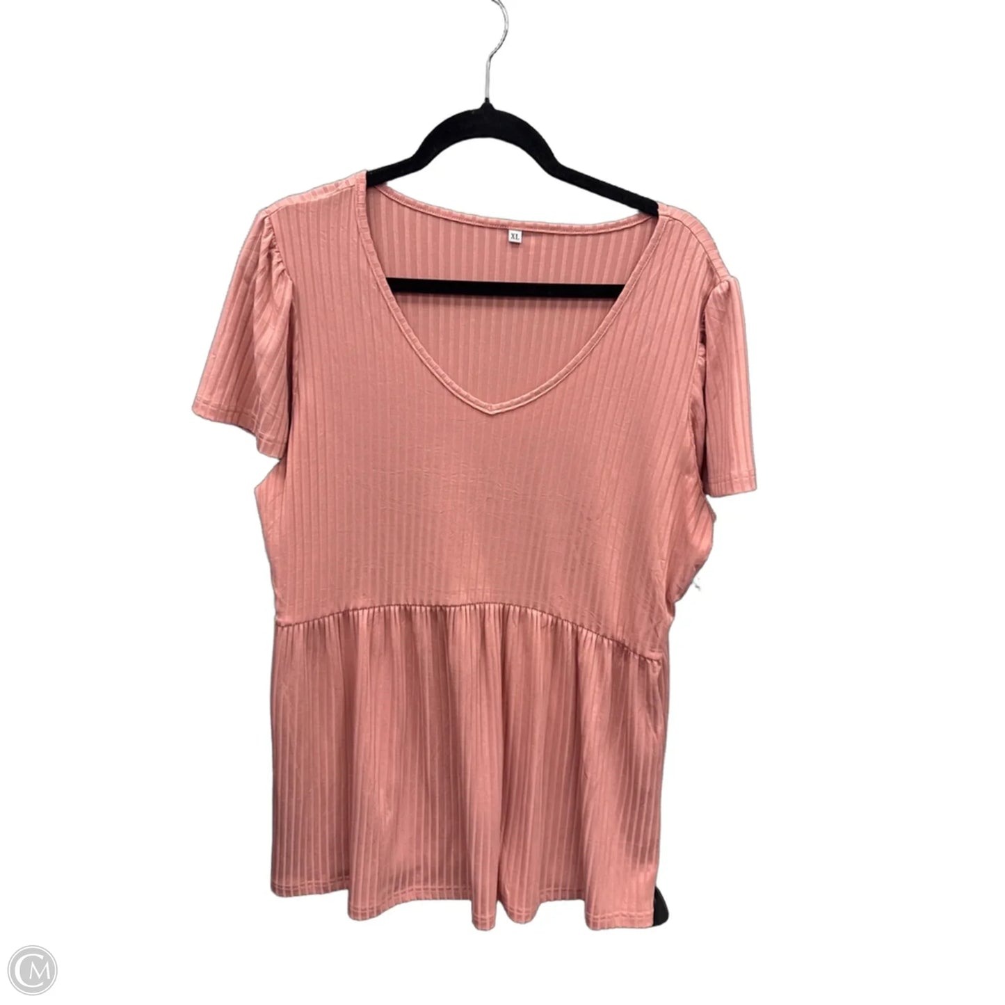 Top Short Sleeve By Clothes Mentor In Pink, Size: Xl