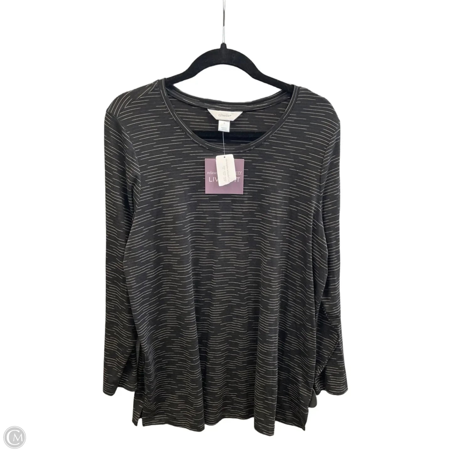 Top Long Sleeve By Cj Banks In Striped Pattern, Size: Xl