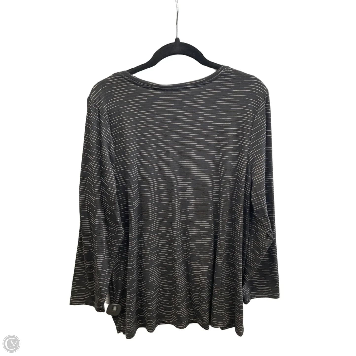 Top Long Sleeve By Cj Banks In Striped Pattern, Size: Xl