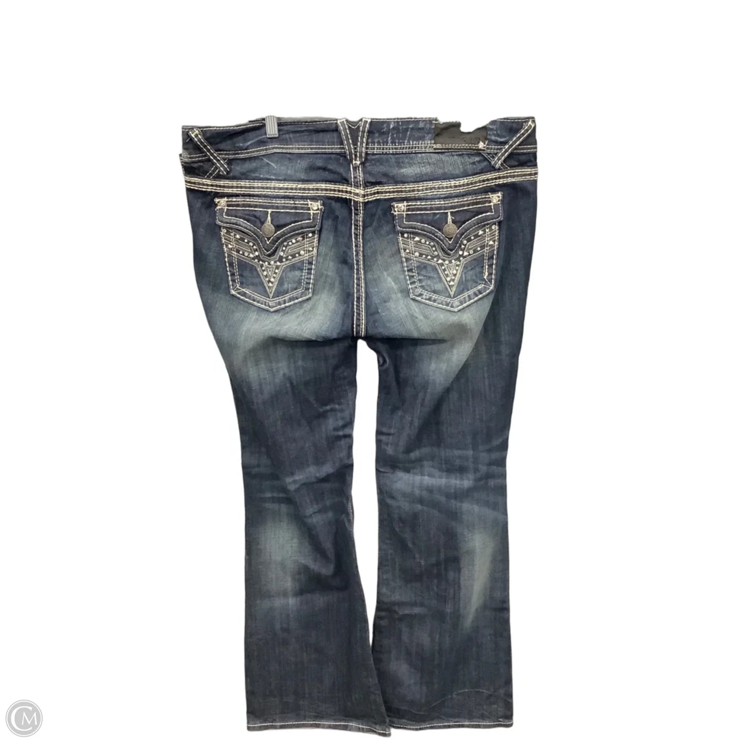 Jeans Boot Cut By Vigoss In Blue Denim, Size: 20