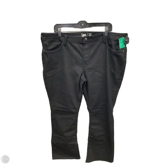 Jeans Boot Cut By Lee In Black Denim, Size: 22