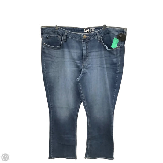 Jeans Boot Cut By Lee In Blue Denim, Size: 22