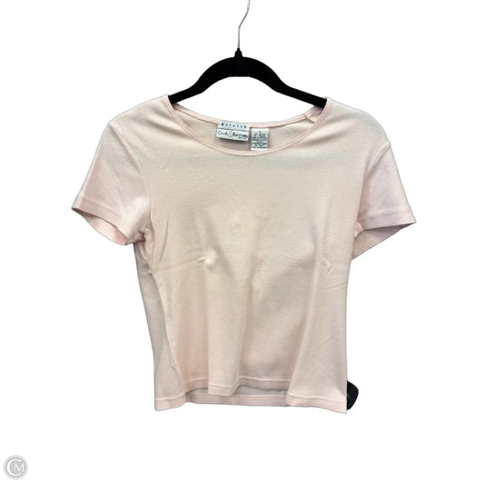 Top Short Sleeve Basic By Croft And Barrow In Pink, Size: S
