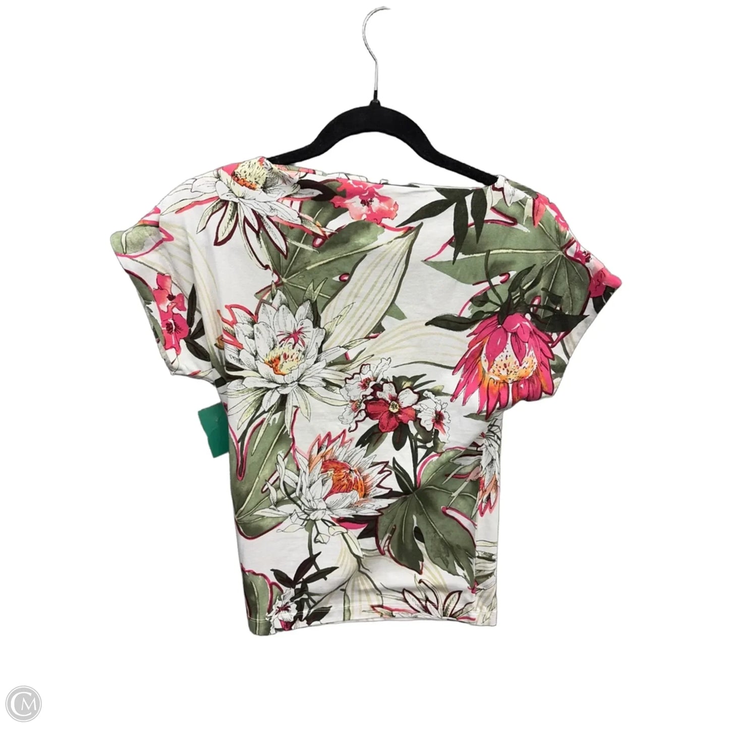 Top Short Sleeve By Chicos In Floral Print, Size: Xs