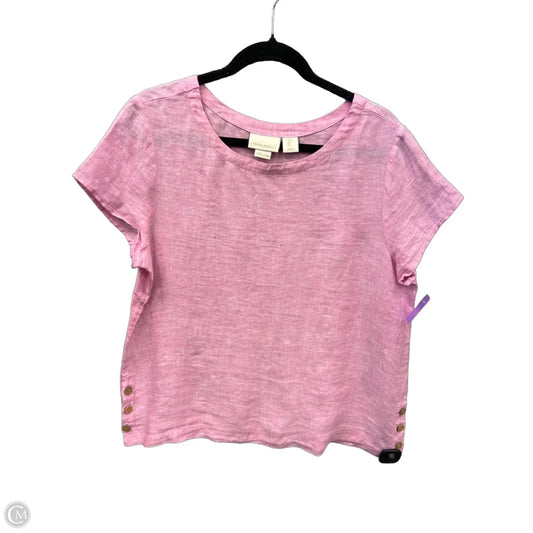 Top Short Sleeve By Cynthia Rowley In Pink, Size: L