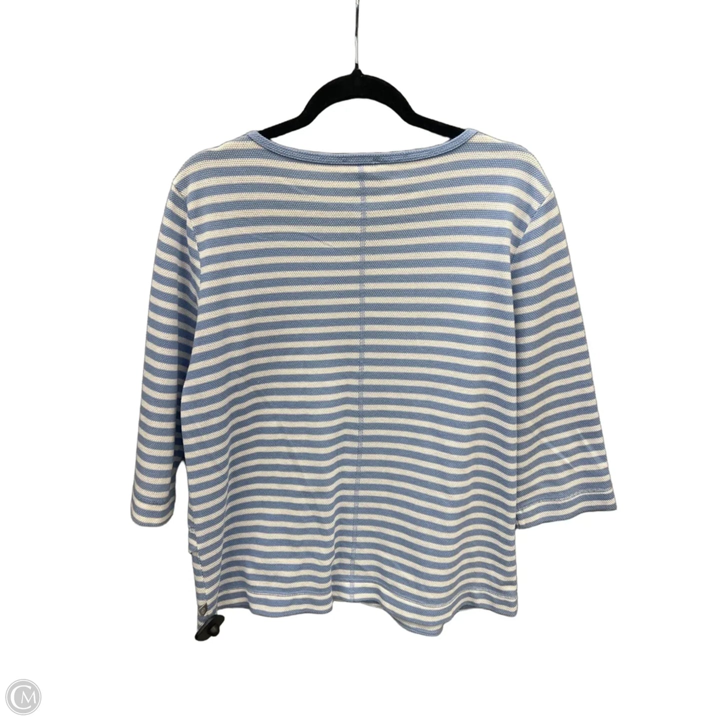 Top 3/4 Sleeve By Talbots In Striped Pattern, Size: L