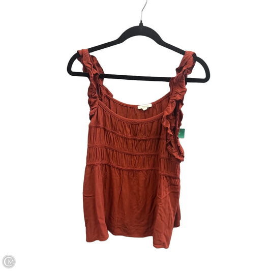 Top Sleeveless By Maurices In Orange, Size: L