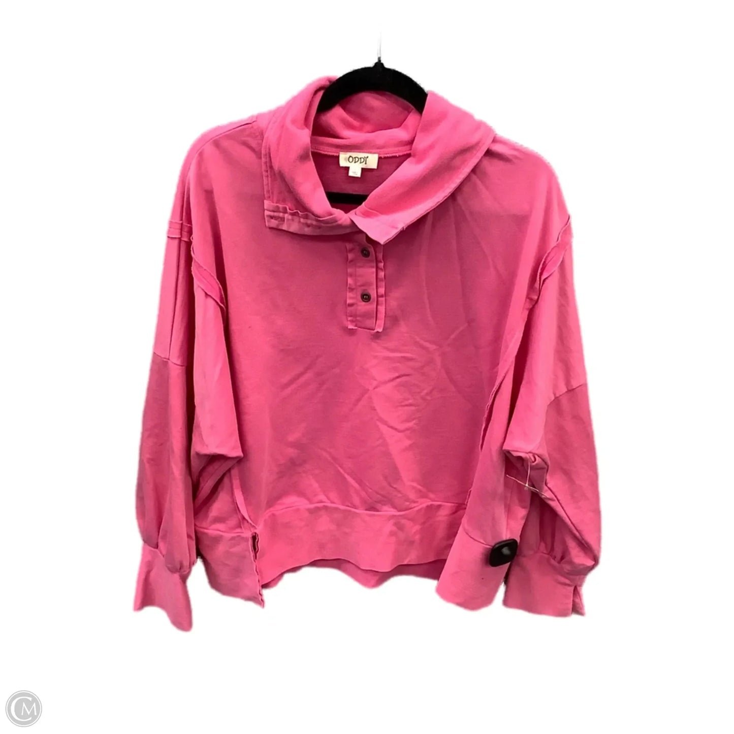Sweatshirt Collar By Oddi In Pink, Size: L