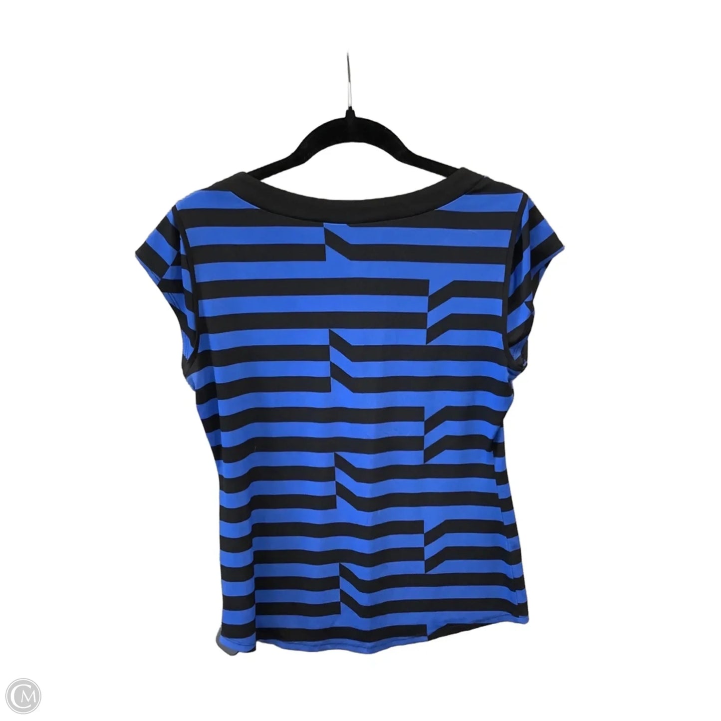 Top Short Sleeve By Worthington In Striped Pattern, Size: S