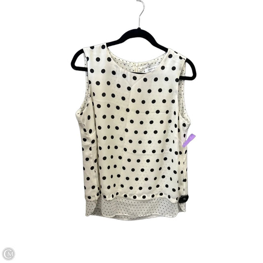 Top Sleeveless By Rose And Olive In Polkadot Pattern, Size: L