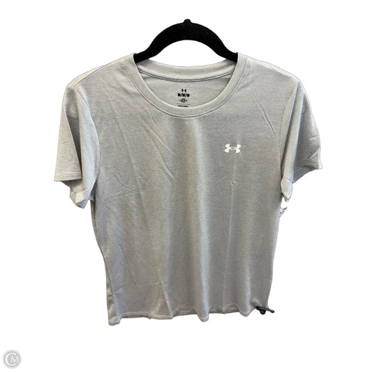 Athletic Top Short Sleeve By Under Armour In Grey, Size: M