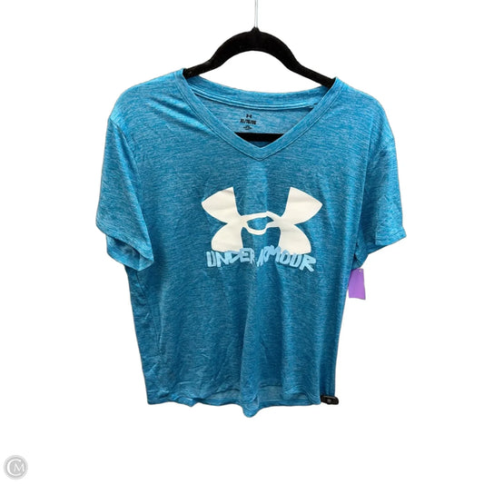 Athletic Top Short Sleeve By Under Armour In Blue, Size: Xl