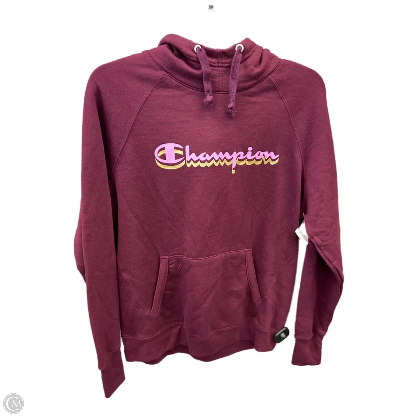 Sweatshirt Hoodie By Champion In Purple, Size: M