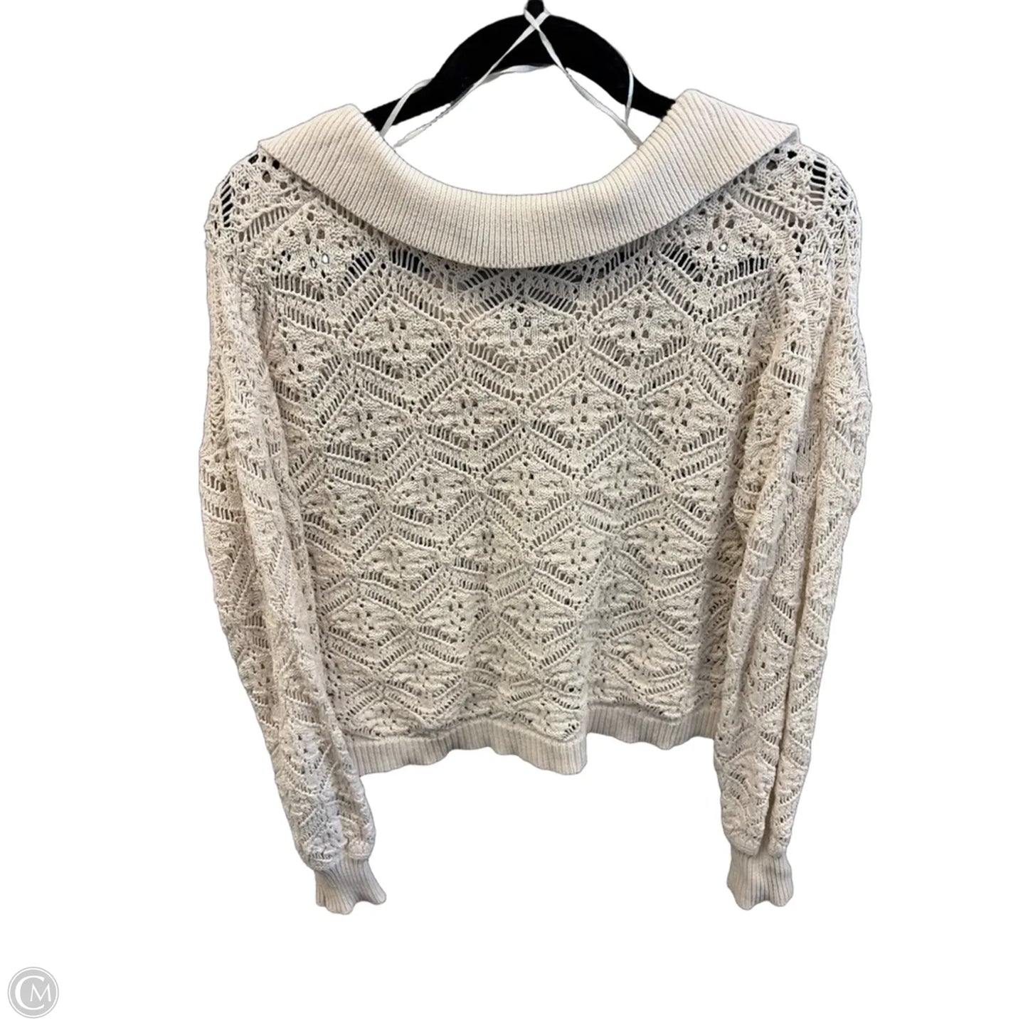 Sweatshirt Collar By Freshman In Tan, Size: L