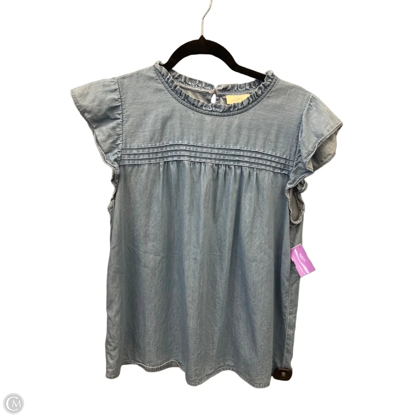 Top Sleeveless By Loft In Blue, Size: L