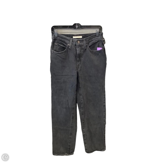 Jeans Straight By Levis In Black Denim, Size: 4