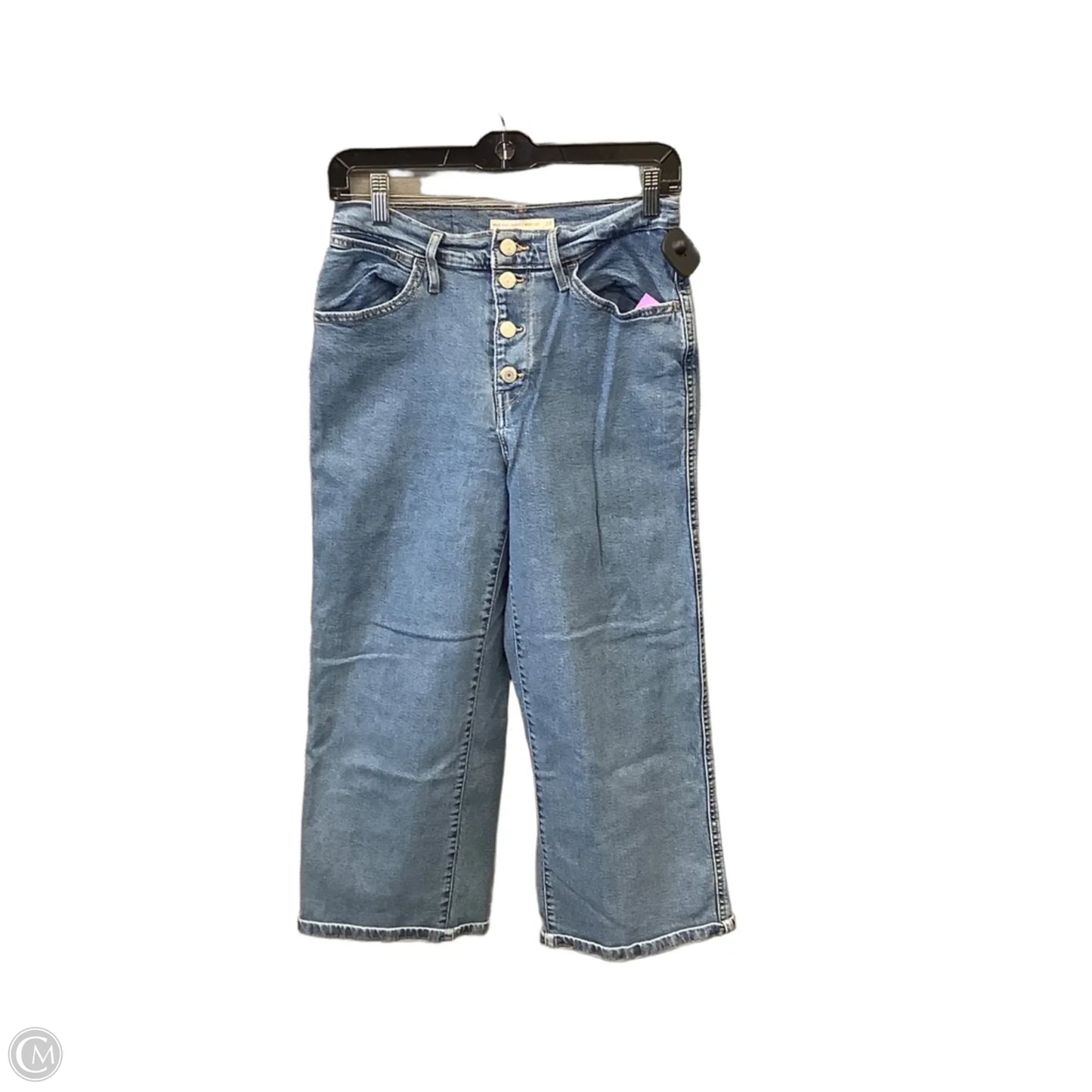 Jeans Cropped By Levis In Blue Denim, Size: 4
